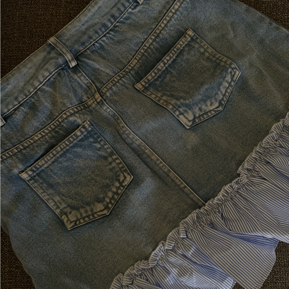 Denim Skirt -Ruffle - Picture 2 of 3